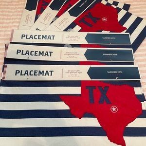 Placemats Red White and Blue Set of 6